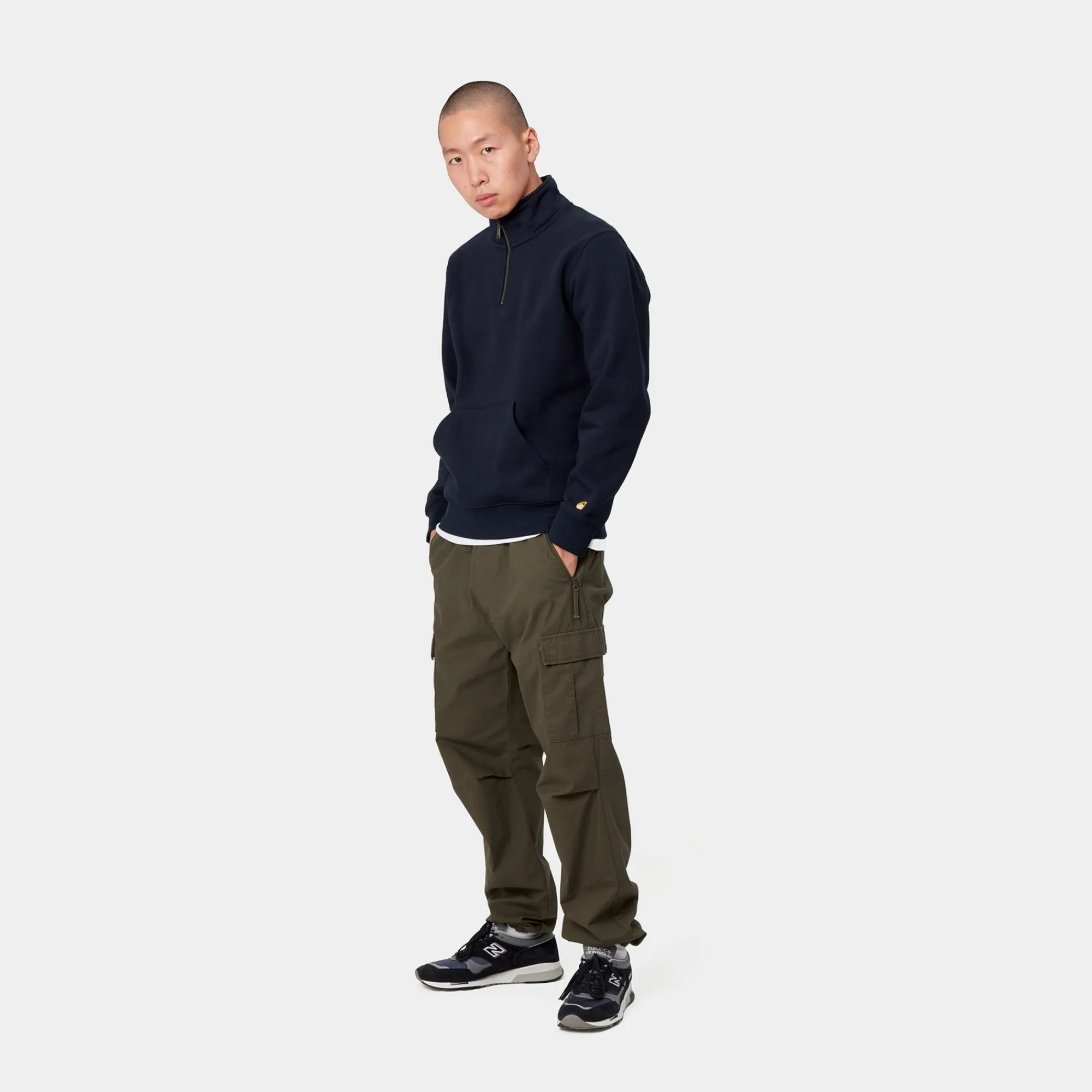 Carhartt WIP Sweats>Chase Neck Zip Sweatshirt