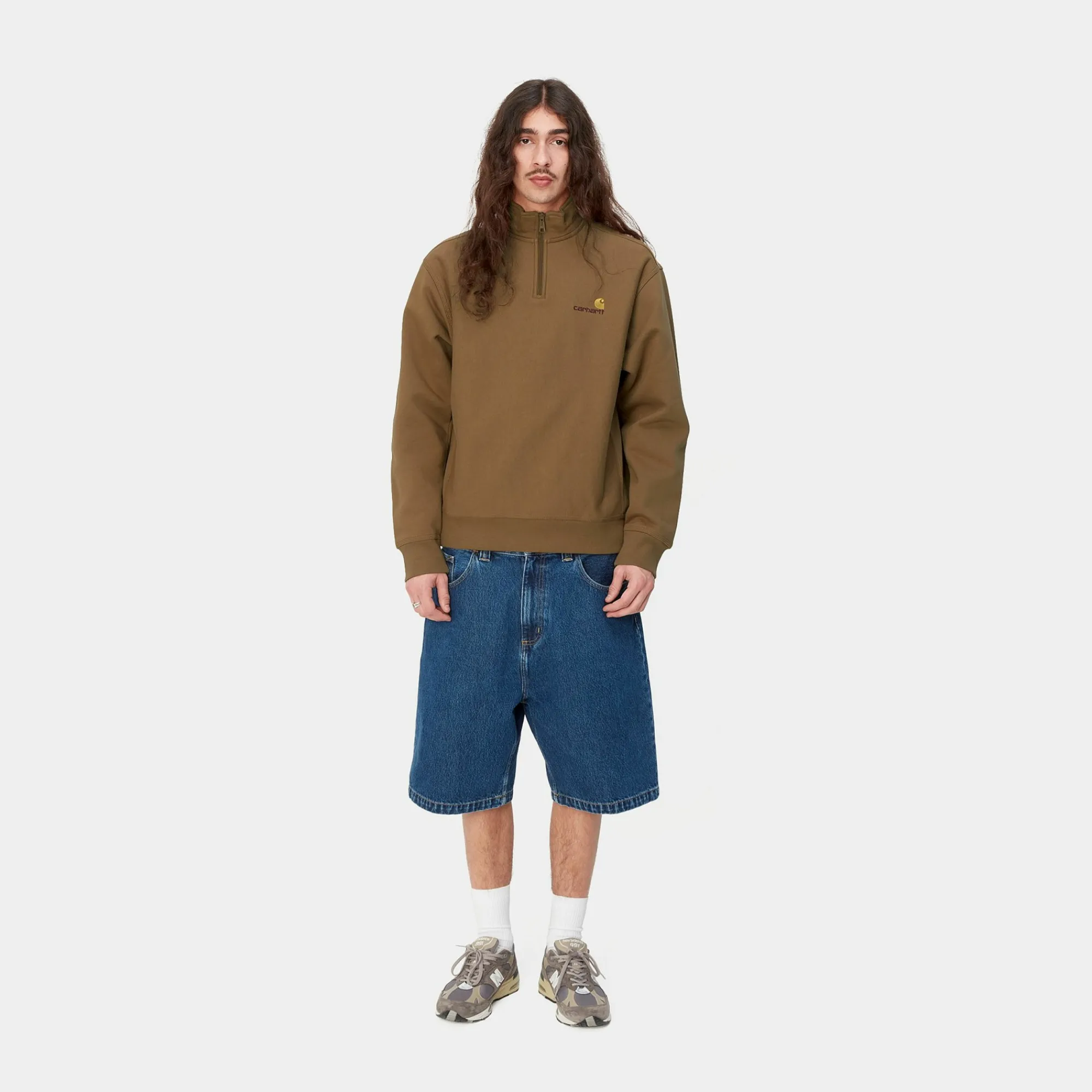 Carhartt WIP Sweats>Half Zip American Script Sweatshirt