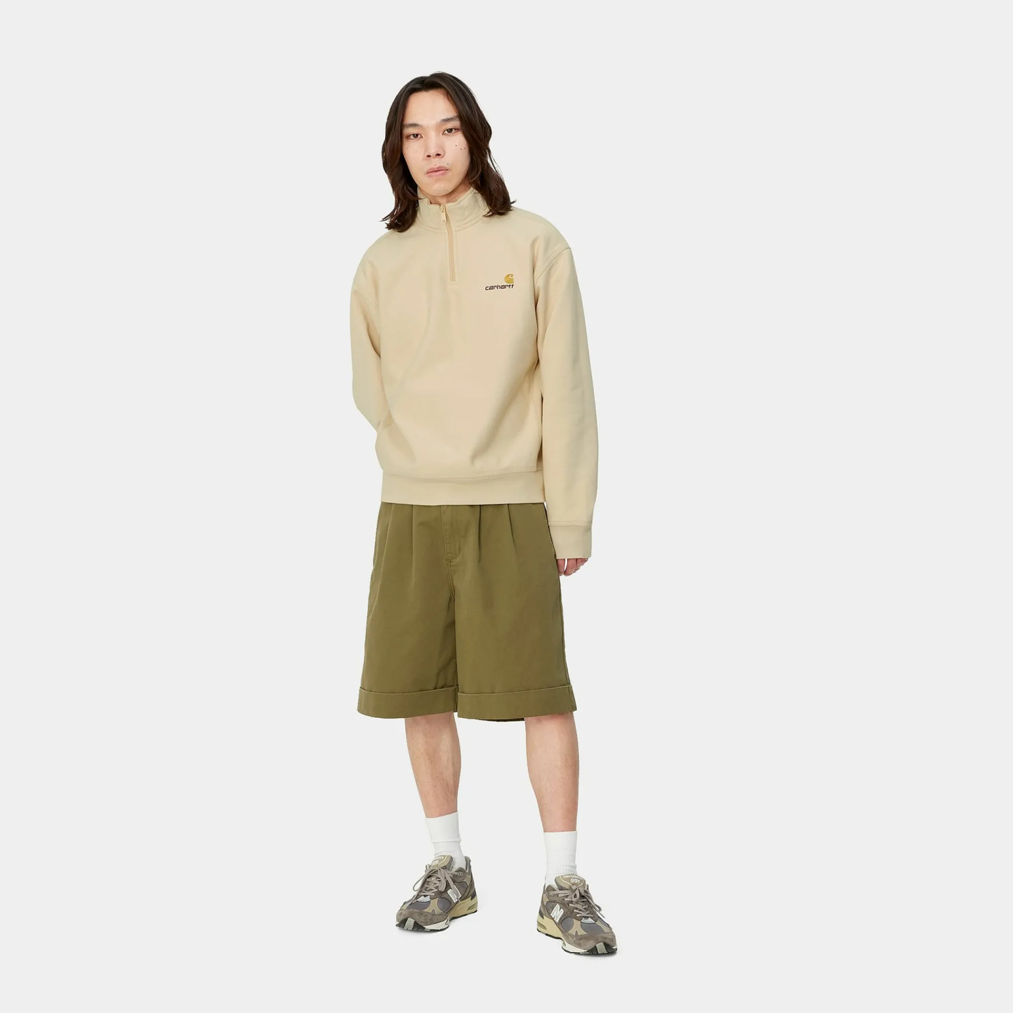 Carhartt WIP Sweats>Half Zip American Script Sweatshirt