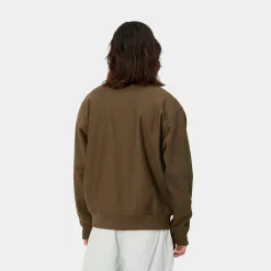 Carhartt WIP Core Products>Half Zip American Script Sweatshirt