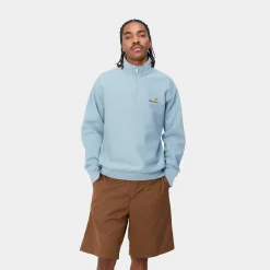 Carhartt WIP Core Products>Half Zip American Script Sweatshirt