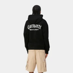 Carhartt WIP Sweats>Hooded Onyx Script Sweat
