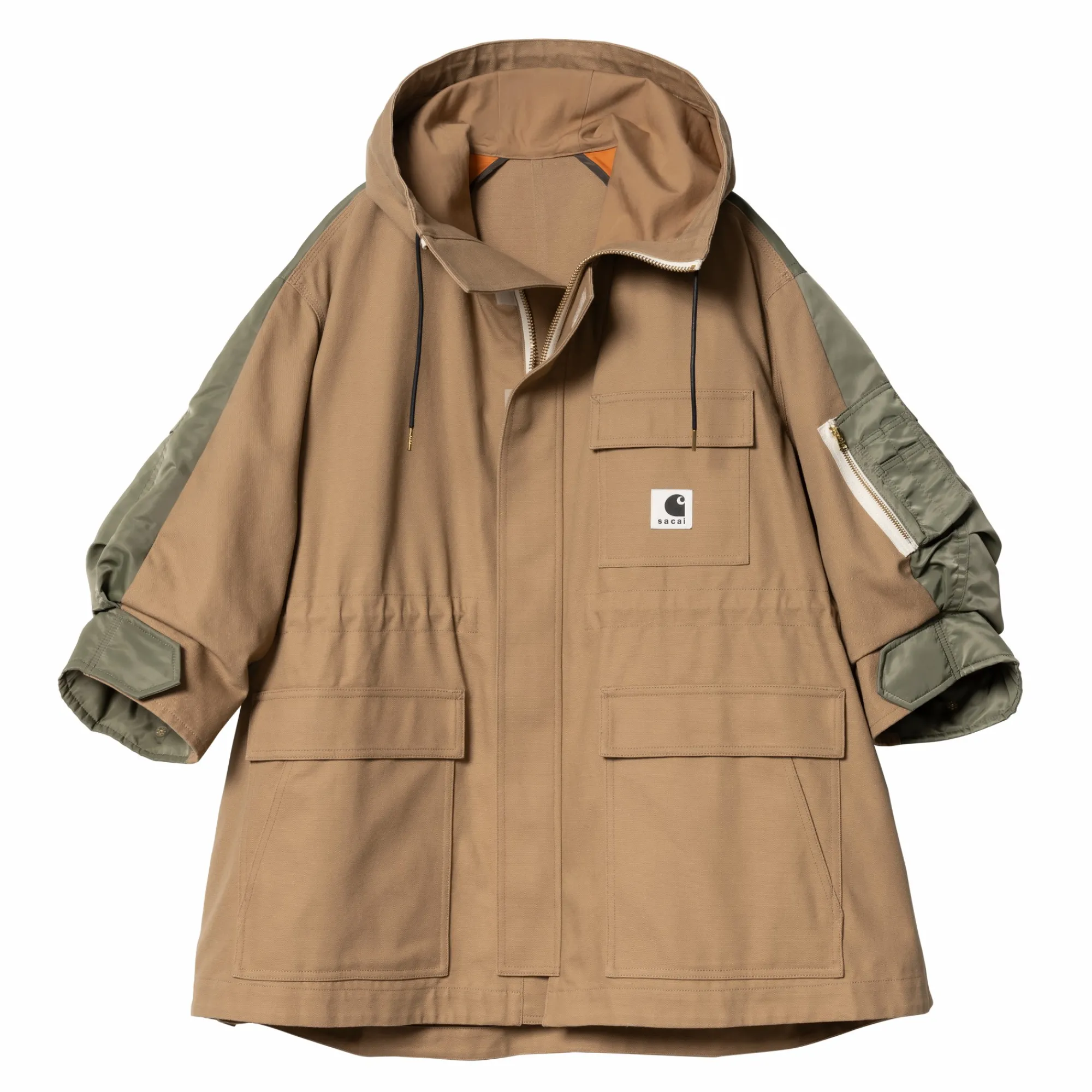 Carhartt WIP Collaborations>Sacai X W' Duck X Nylon Twill Coat