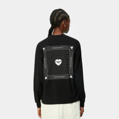 Carhartt WIP T-Shirts>W' L/S Heart Bandana T-Shirt