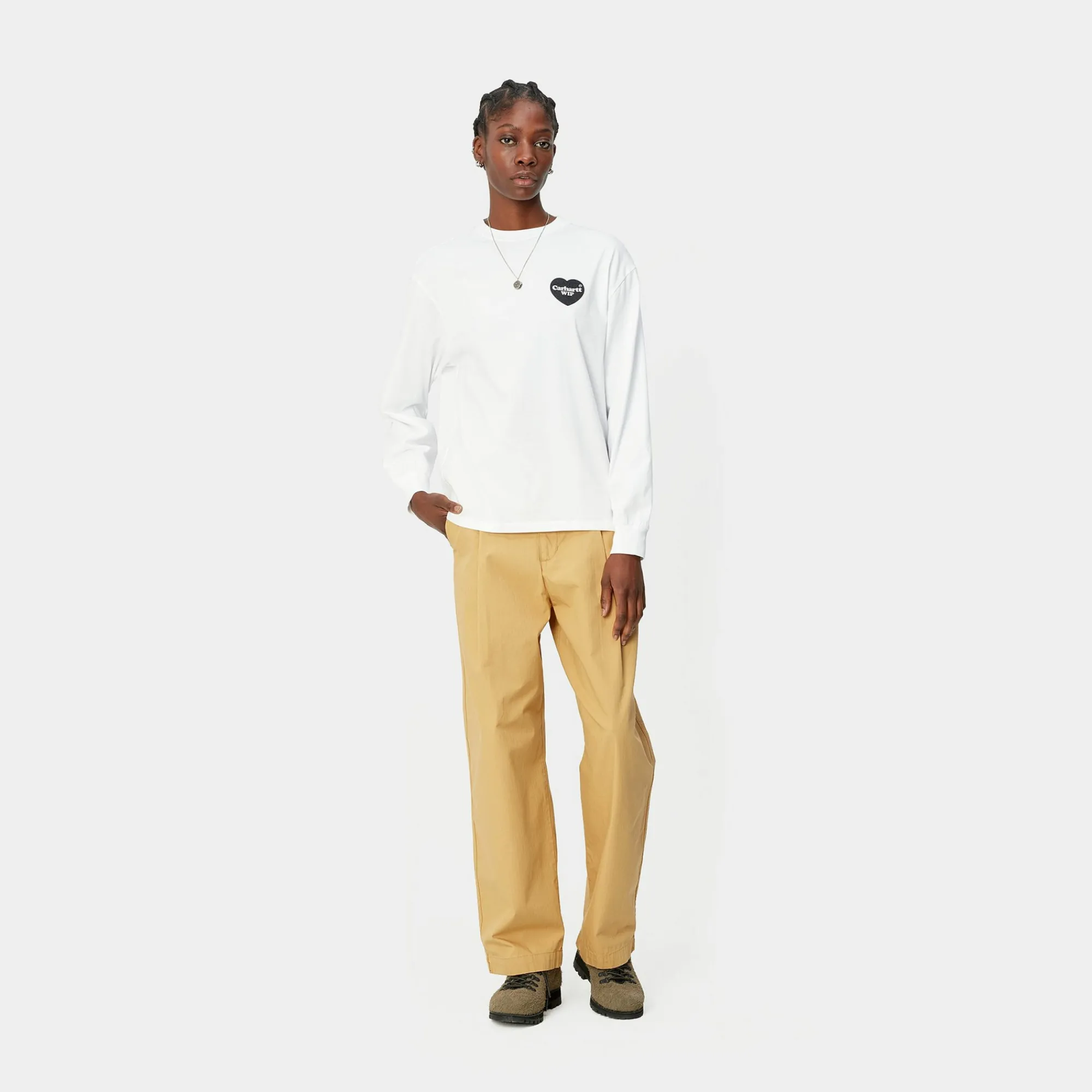 Carhartt WIP T-Shirts>W' L/S Heart Bandana T-Shirt