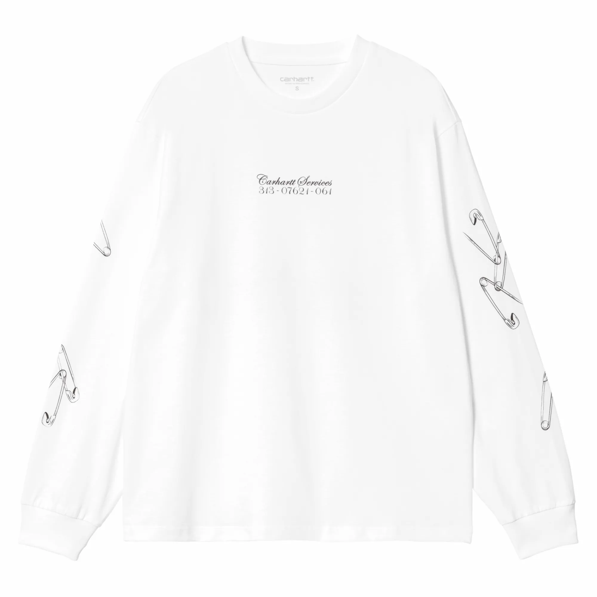 Carhartt WIP T-Shirts>W' L/S Safety Pin T-Shirt