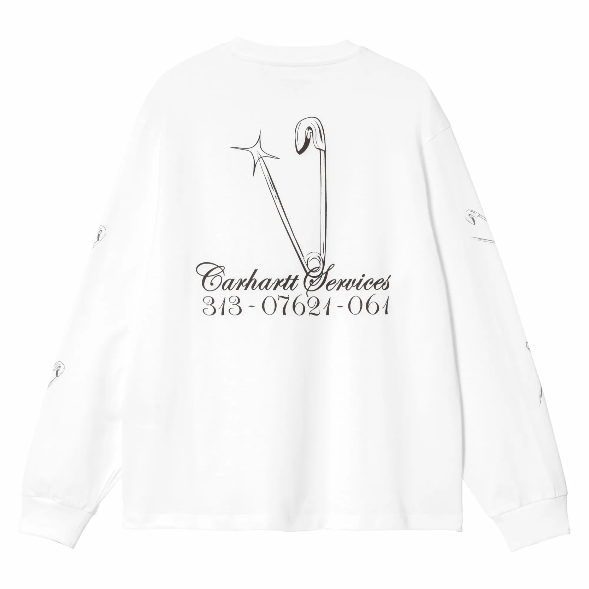 Carhartt WIP T-Shirts>W' L/S Safety Pin T-Shirt