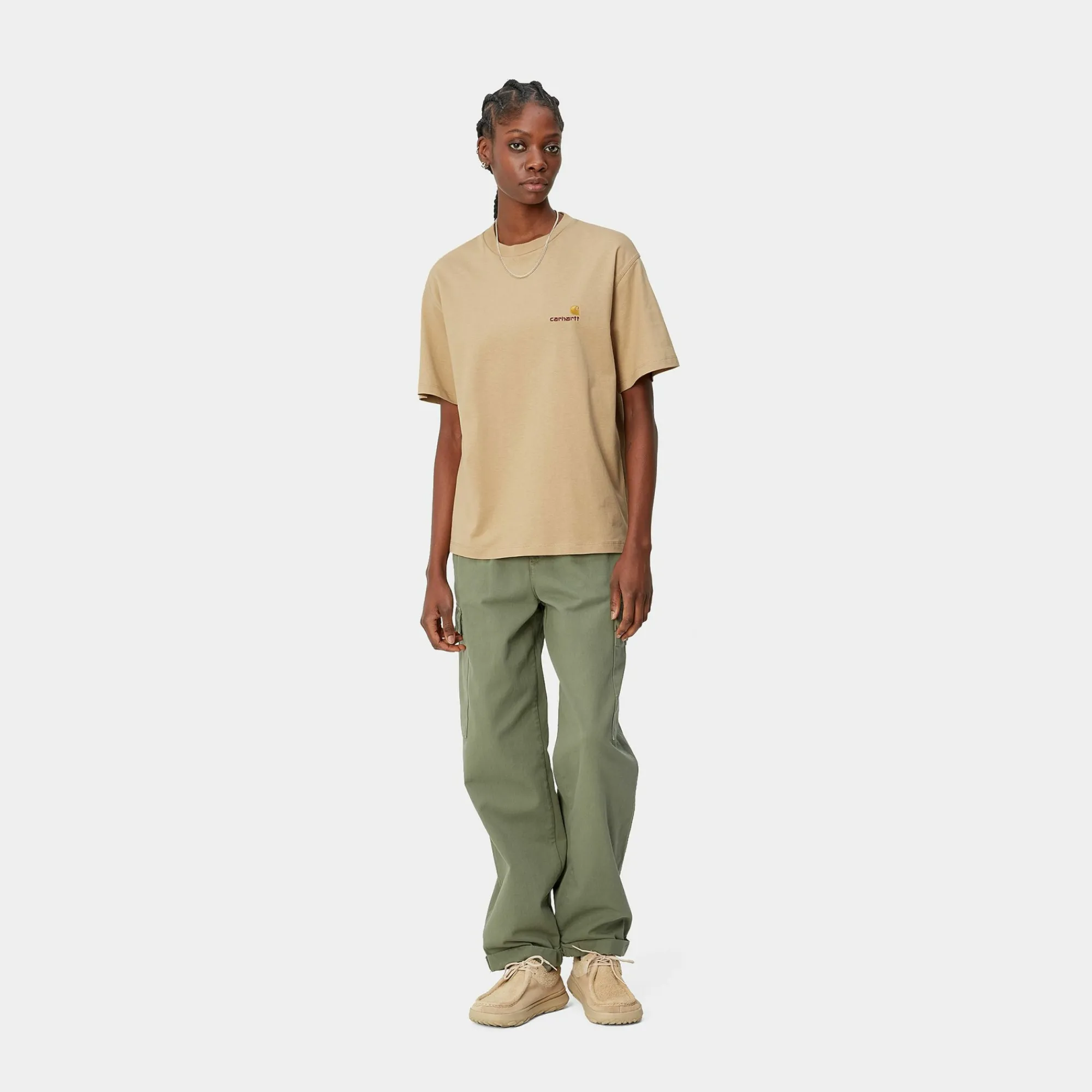 Carhartt WIP Core Products>W' S/S American Script T-Shirt