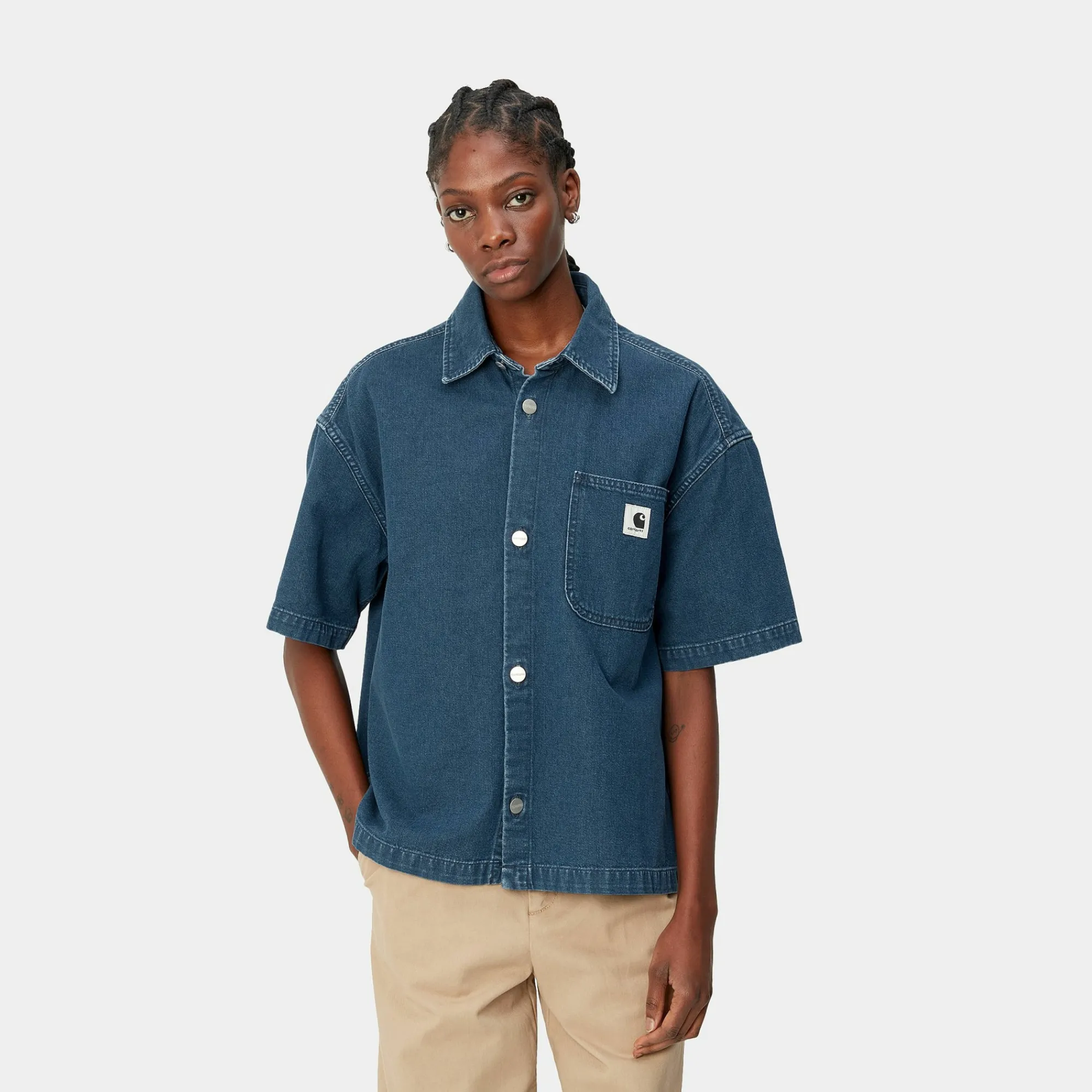 Carhartt WIP Shirts>W' S/S Lovilia Shirt
