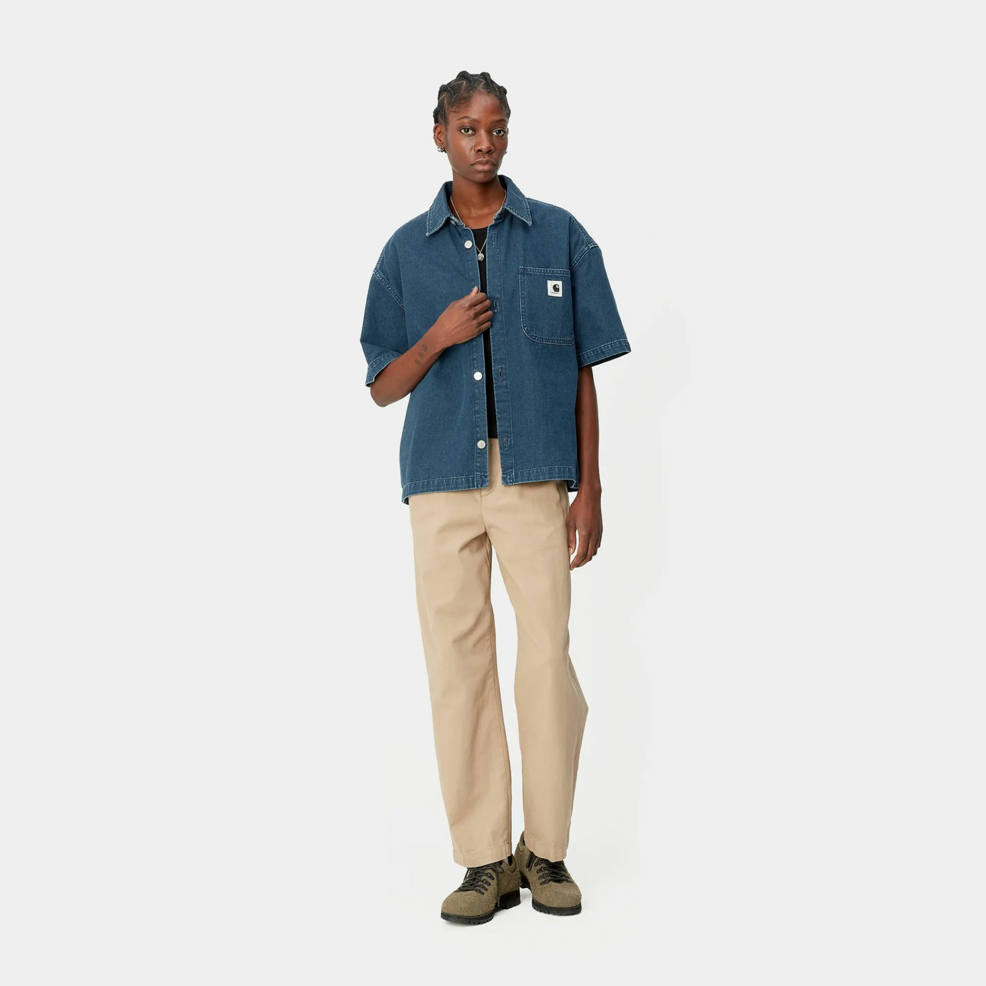 Carhartt WIP Shirts>W' S/S Lovilia Shirt