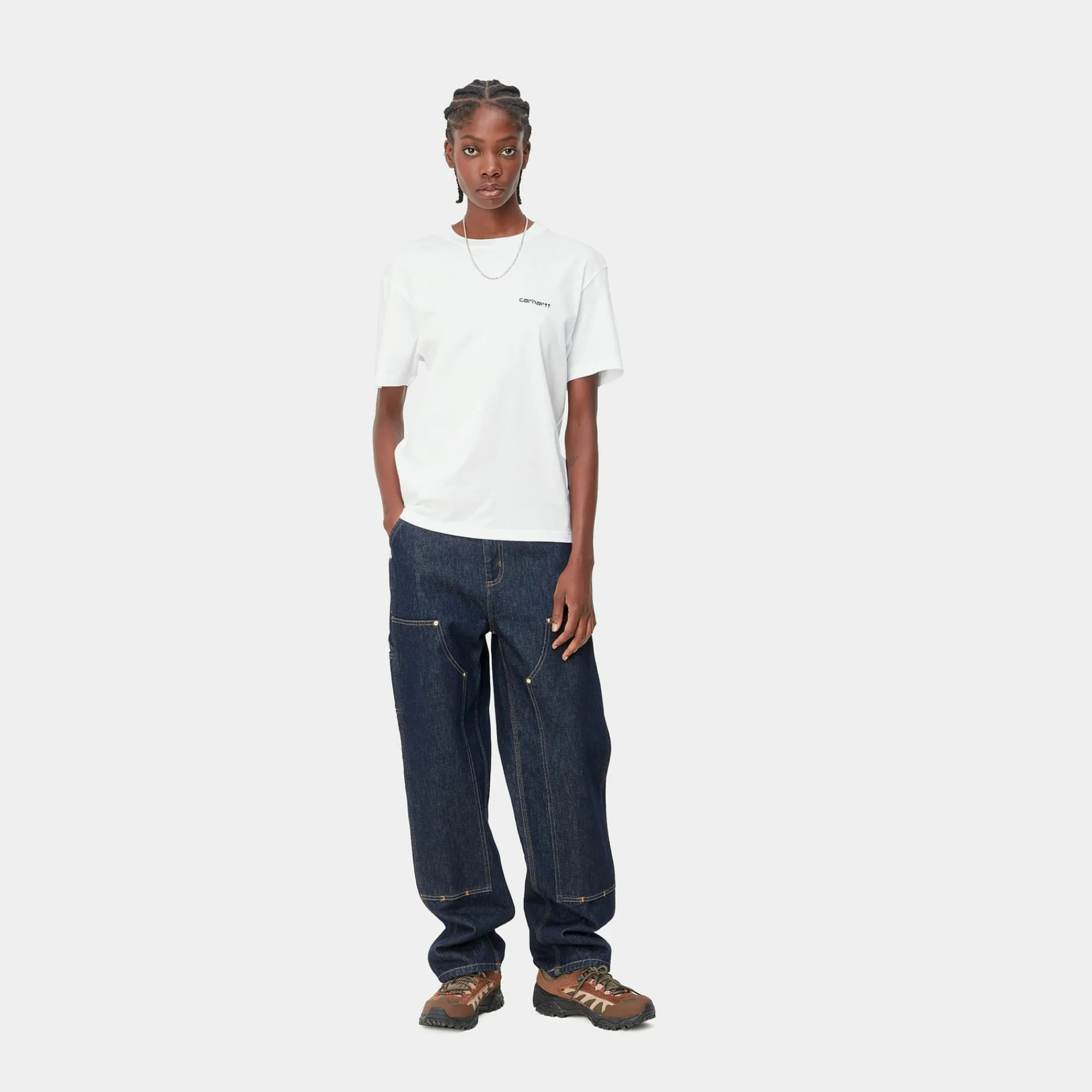 Carhartt WIP T-Shirts>W' S/S Script Embroidery T-S